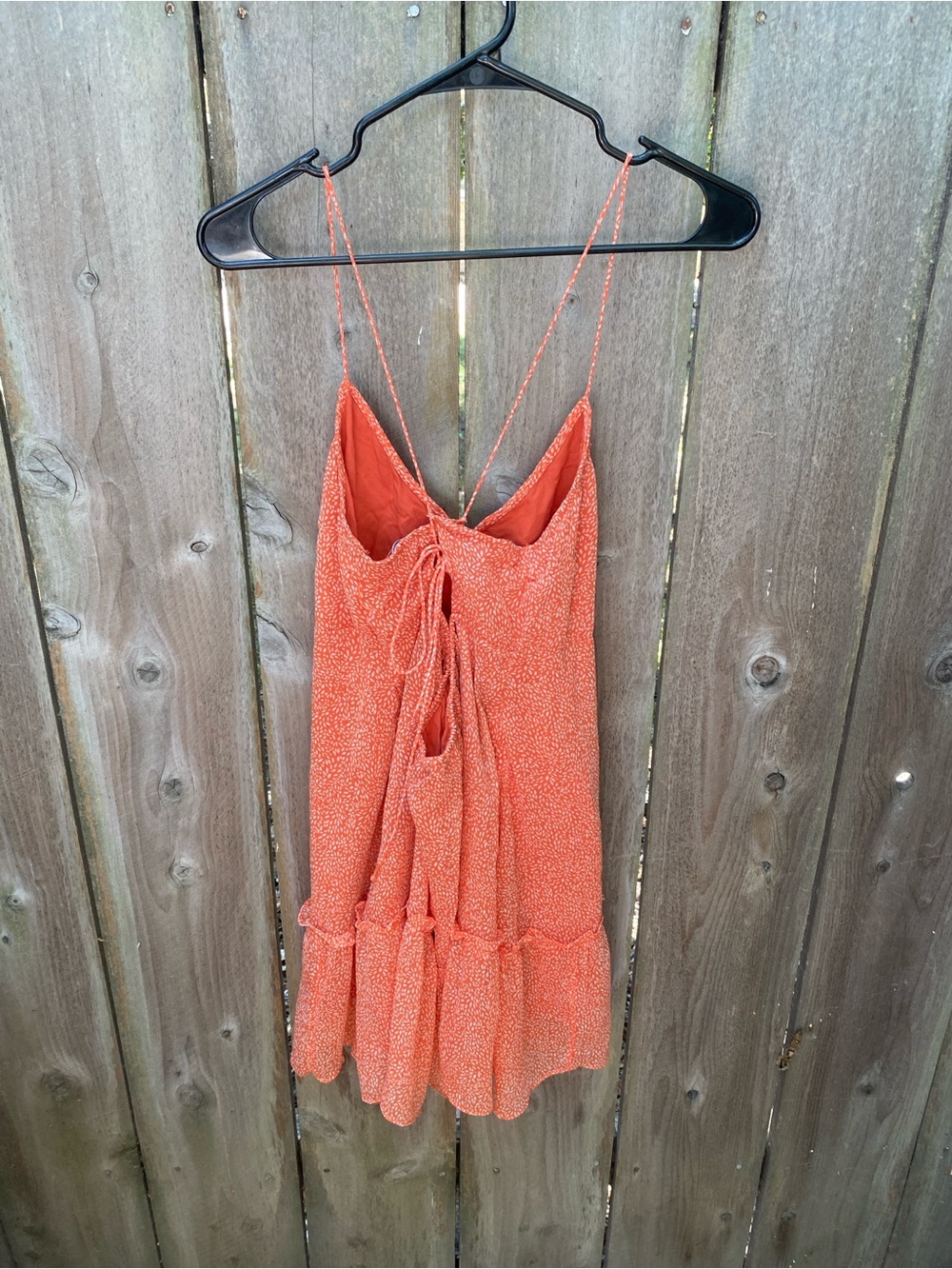 Y2K Abercrombie Lace Up Back Floral Slip Dress Medium - Picture 4 of 6